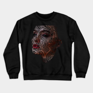 Displacement Female Face Crewneck Sweatshirt